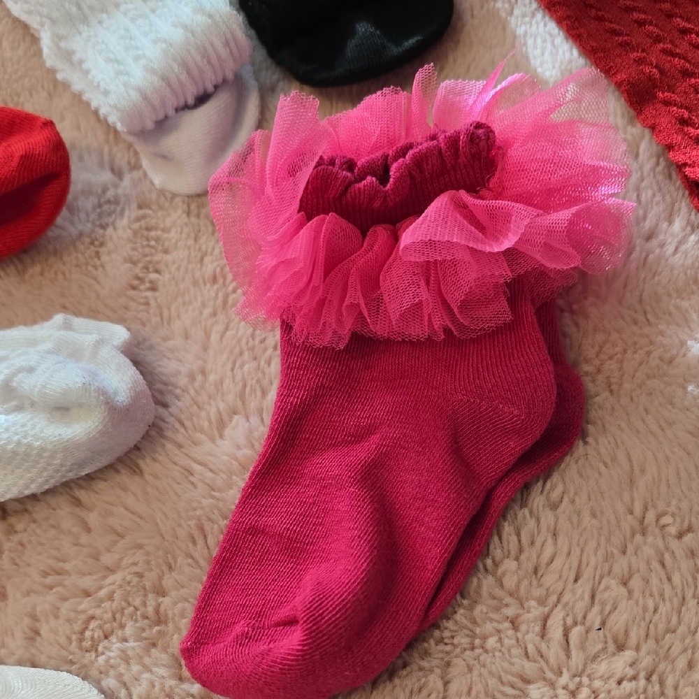 Colorful Kids Ruffle Socks Set - Picture 2 of 5